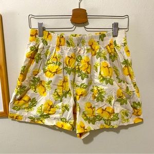 Urban Outfitters Out From Under Lemon Shorts Sz Medium Yellow & White